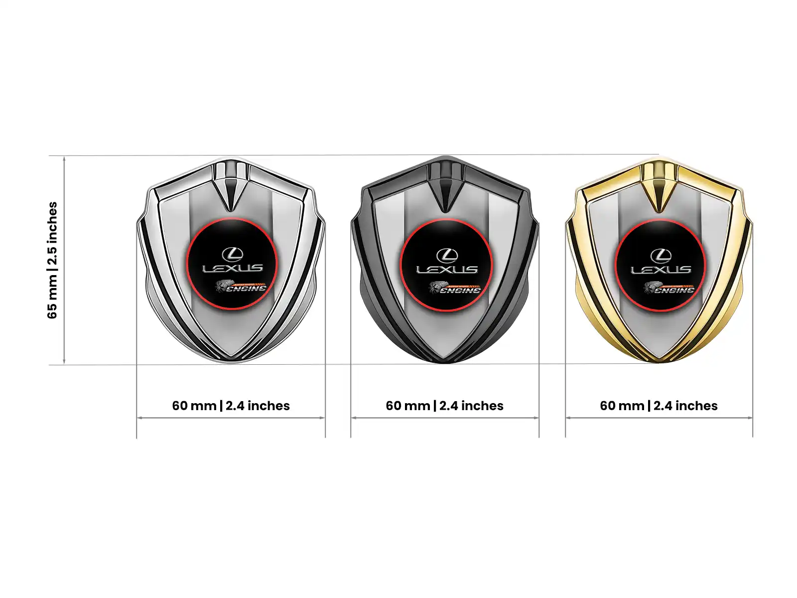 Lexus Emblema Silicone Badge Stile Minimal Uni-Size